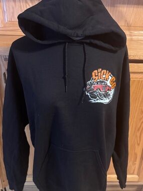 Men's Gildan Heavy Blend Medium Hoodie "Get Your Kicks on Route 66" Black